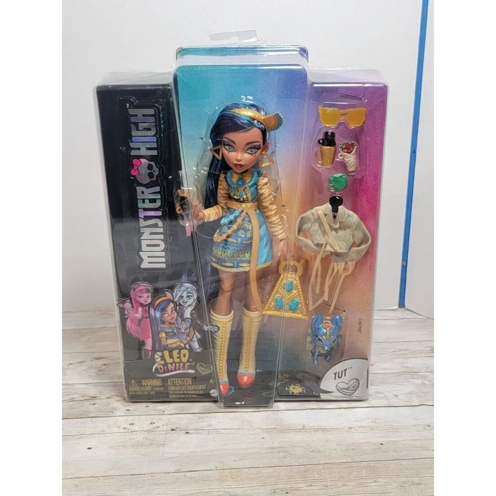 Monster‎ High CLEO DeNILE w/Tut Pet G3 Reboot Mattel 2022 Fashion Doll New